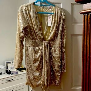 Sequins long sleeve dress